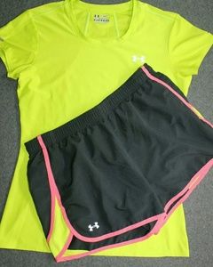 Under armour heat gear shorts set size medium